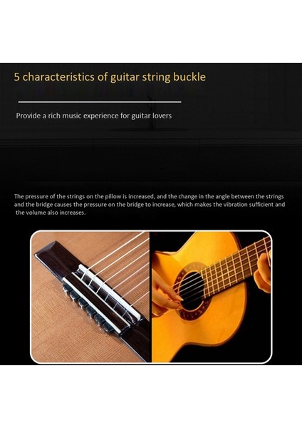 Koyunbaba Gitar String E Akor Kravat Ipi Enstrümanlar Akustik Gitar Parçaları Aksesuarları, Siyah (Yurt Dışından) indirimleri