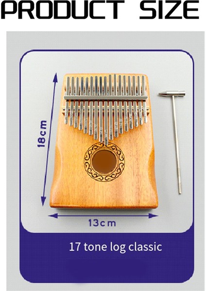 Kalimba Başparmak Piyano 17 Anahtarlar, Taşınabilir Mbira Parmak Piyano Hediyeleri Çocuklar ve Yetişkinler Için Yeni Başlayanlar Tuning Hammer ile Yeni Başlayanlar (Yurt Dışından) indirimleri