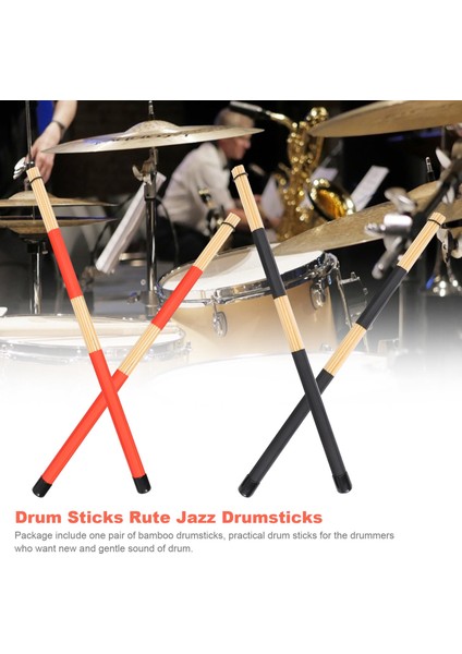 2 Çift Davul Çubukları Fırçalar Caz Drumsticks Yetenekli Davulcular Için Pratik Drambalıklar Yeni Davul Sesi Oluşturmak Için (Yurt Dışından) fiyatları