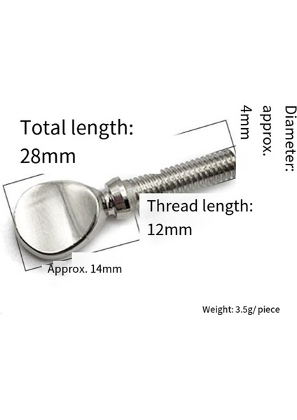 4pcs Saksafon Boyun Vidası Sıkma Vidası Saksafon Saksafon Bas Klarnet Aksesuarı (Gümüş) ile Uyumlu (Yurt Dışından) modelleri