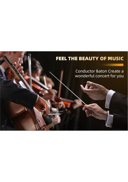2pcs Müzik Şef Müzik Iletken Orkestrası Orkestrası Ahşap Sap (Yurt Dışından) indirimleri