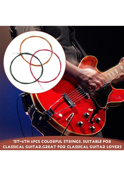 Irın C105 Gökkuşağı Gitar Dizeleri Naylon Çekirdek Renkli Kapalı Bakır Alaşım Yarı Akustik Klasik Gitar (.028-.043) (Yurt Dışından) indirimleri