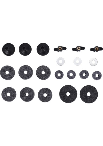 21 Pcs Zil Keçeleri Hi-Hat Debriyaj Keçe Çemberi Stand Kılıfları Temel Kanat Somunları ve Drum Grisi Için Zil Yıkayıcısı (Yurt Dışından) fiyatları
