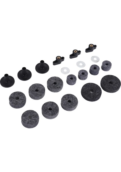 21 Pcs Zil Keçeleri Hi-Hat Debriyaj Keçe Çemberi Stand Kılıfları Temel Kanat Somunları ve Drum Grisi Için Zil Yıkayıcısı (Yurt Dışından) modelleri
