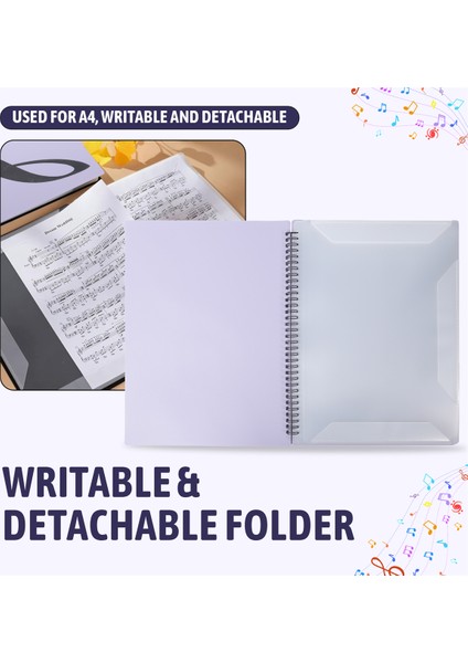 Notalar Klasör, 60 Sayfa Kapasite, Notalar/tutucu, Mektup Boyutu A4&#39;e Uyar, Wrebable &amp; Sepetilebilir (Mor) (Yurt Dışından) indirimleri