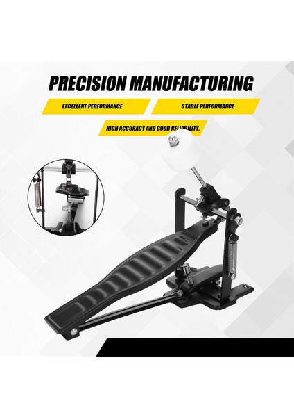 Davul Pedalı Siyah Alüminyum Alaşım Çocukları Davul Çırpıcı Çubuk ve Davul Anahtarı ile Davul Pedal Seti (Yurt Dışından) indirimleri