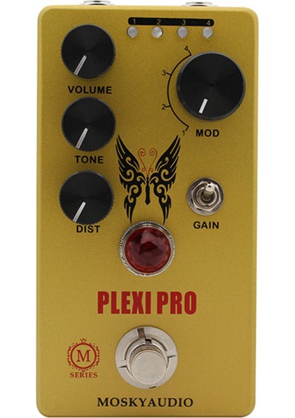 Moskyaudio Plexi Pro Guitar Pedal Tuner Pedal Distorsiyonu 4 Model ve True Bypass (Yurt Dışından) modelleri