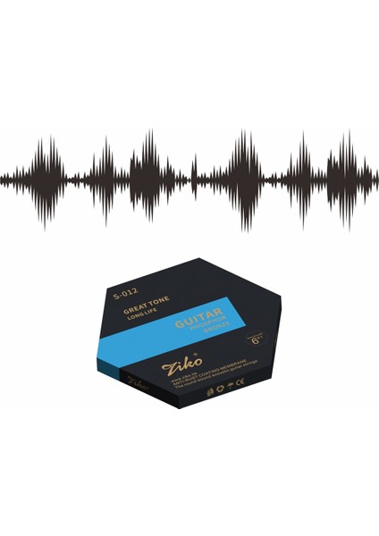 Ziko S-012 Akustik Gitar Dizeleri Nikel Kaplamalı Karbon Çelik Altıgen Alaşım Kaplı Fosfor Bronz Gitar Dizeleri, 6 Pcs (Yurt Dışından) fırsatları