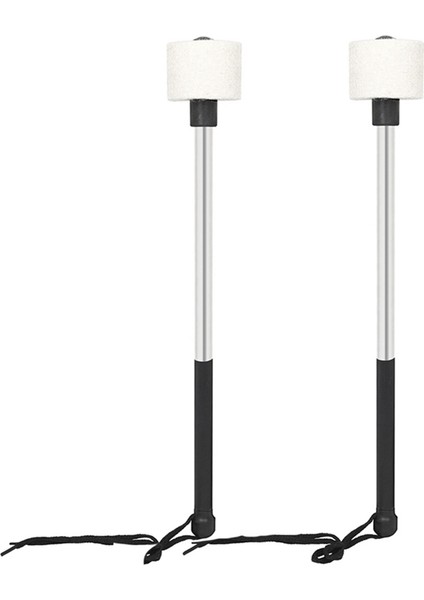 2pcs Büyük Trampet Davul Çubukları Paslanmaz Çelik Kaymaz Keçe Keçe Başı Davul Çubukları Çalıyor (Yurt Dışından)