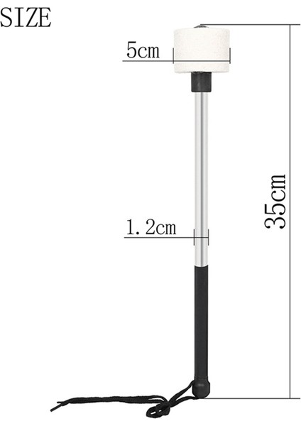 2pcs Büyük Trampet Davul Çubukları Paslanmaz Çelik Kaymaz Keçe Keçe Başı Davul Çubukları Çalıyor (Yurt Dışından) indirimleri