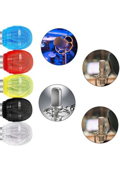 400PCS Tek Kullanımlık Mikrofon Kapağı, Karaoke Ktv Kayıt Stüdyosu Sarı Için El Mikrofon Ön Cam (Yurt Dışından)