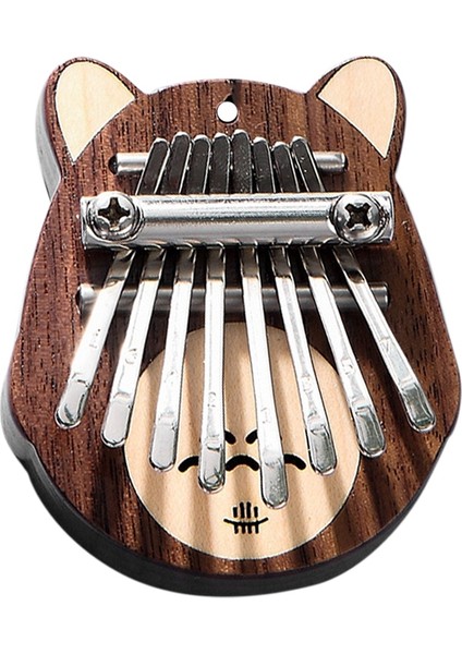 Hluru Siyah Ceviz + Akçaağaç Parmağı Piyano Müzik Enstrümanı Mini 8 Keys Kalimba Müzikal Keyifli Enstrüman, Yuvarlak Kulaklar (Yurt Dışından)