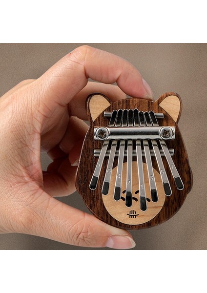 Hluru Siyah Ceviz + Akçaağaç Parmağı Piyano Müzik Enstrümanı Mini 8 Keys Kalimba Müzikal Keyifli Enstrüman, Yuvarlak Kulaklar (Yurt Dışından) modelleri