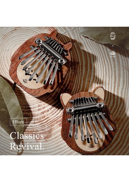 Hluru Siyah Ceviz + Akçaağaç Parmağı Piyano Müzik Enstrümanı Mini 8 Keys Kalimba Müzikal Keyifli Enstrüman, Yuvarlak Kulaklar (Yurt Dışından) indirimleri