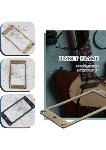 2pcs Humbucker Pikap Çerçevesi, Elektro Gitar, Pirinç Metal Montaj Halkası Kapağı Çerçevesi (Yurt Dışından) indirimleri