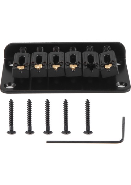 Hardtail Gitar Köprüsü Gövdesi 6 Telli Elektrik Parçaları Siyah (Yurt Dışından)