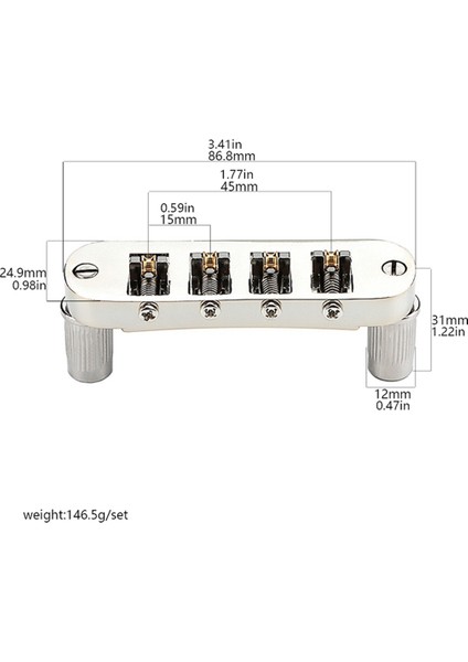 Lp Sg 4 String Gitar Elektro Gitar Için Tune-O-Matic Roller Sele Gitar Köprüsü (Yurt Dışından) fiyatları