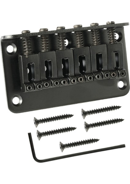 6 String Guitar Saddles Köprüsü Vidalı Yedek Krom Gitar Köprüsü Aksesuarlar Için, Gitar Üst Yük Köprüsü A A (Yurt Dışından)