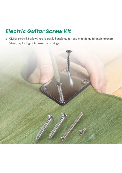 204 Pcs Gitar Vida Kiti 9 Türler Çeşitli Elektro Gitar Köprüsü Pickup Pickup Için Yaylar ile Set (Yurt Dışından) indirimleri