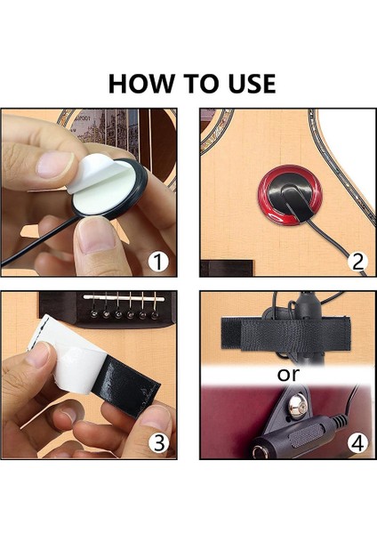 2pcs Iletişim Mikrofon Pikap Eq Smd Enstrüman Pikap Gitar Keman Banjo Ukulele Aksesuarları-A (Yurt Dışından) fırsatları