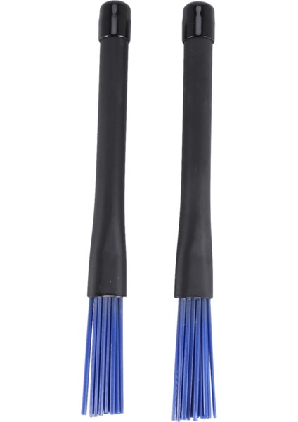 1 Çift Geri Çekilebilir Siyah Tutamaklar Caz Davul Fırçaları Mavi Naylon 32CM Yapışır (Yurt Dışından)