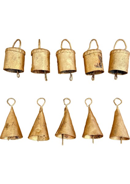 10 Adet Vintage Asma Çanlar Noel Dekorasyonları Ev Dekoru Için Çan, Inek Çanları Ip Stili ile Dekorasyon (Yurt Dışından)