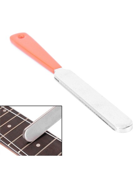 Irin 18.5cm Paslanmaz Çelik Dar Çift Taraflı Kesme Aleti, Gitar Perdesi Için Keskinleştirme Taş ile Luthier Dosyalarını Taçlandıran (Yurt Dışından) modelleri