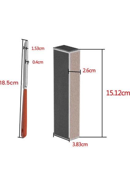 Irin 18.5cm Paslanmaz Çelik Dar Çift Taraflı Kesme Aleti, Gitar Perdesi Için Keskinleştirme Taş ile Luthier Dosyalarını Taçlandıran (Yurt Dışından) indirimleri