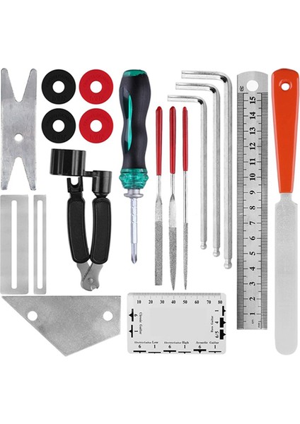 20 Parçalı Set Gitar Temizleme ve Bakım Dizesi Değiştirme Alet Tutma Anahtarı Set Kiti (Yurt Dışından) fiyatları