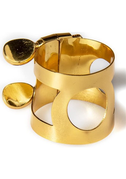 Alto Sax Ligature Harfaner Çift Vidalar Saksafon Ağızlık Için Pirinç Ligatür, Altın (Yurt Dışından)