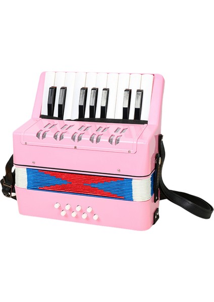 Pembe 17 Anahtar 8 Bas Akordeon Çocuk Eğitim Müzik Aleti Öğrenciler Yeni Başlayanlar (Yurt Dışından)