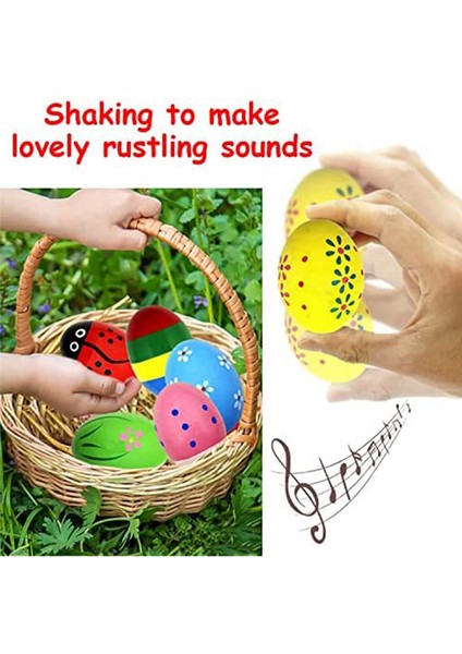 Ahşap Yumurta Shakers Baby Marakas Yumurta Bebek Çocuk Müzik Enstrümanları Erken Öğrenme Oyuncakları, 6 Pc (Yurt Dışından) fiyatları