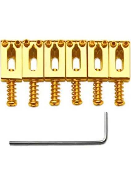 10.5mm Gitar Tremolo Köprü Çamurluk Stratocaster Strat Telecaster Için Saddles Tele Elektro Gitar Aksesuarları, Altın (Yurt Dışından)