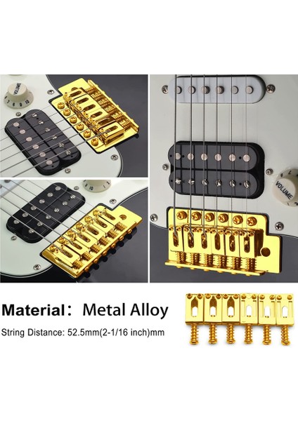 10.5mm Gitar Tremolo Köprü Çamurluk Stratocaster Strat Telecaster Için Saddles Tele Elektro Gitar Aksesuarları, Altın (Yurt Dışından) fırsatları