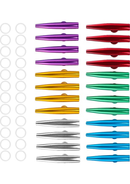 24 Pack 24 Pack Metal Kazoos Kazoo Flüt Diyaframları 6 Renk, Ukulele, Keman, Gitar, Piyano Için Iyi Bir Arkadaş (Yurt Dışından) fiyatları