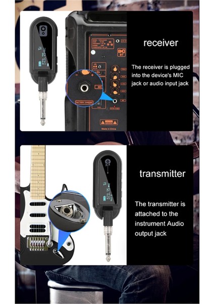 Elektrikli Gitar Elektrikli Blow Pilesi Uhf Kablosuz Verici Alıcı Tulumu Set Piyano Enstrümanı Elektro Gitar Bas (Yurt Dışından) fırsatları