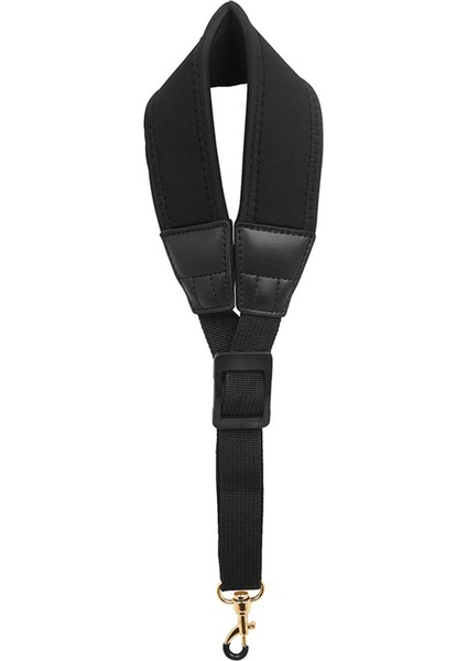 Saksafon Askısı Ayarlanabilir Tek Omuz Boyun Kayışı, Emek Tasarrufu Sağlayan Omuz Askısı, Siyah Çalıyor (Yurt Dışından)