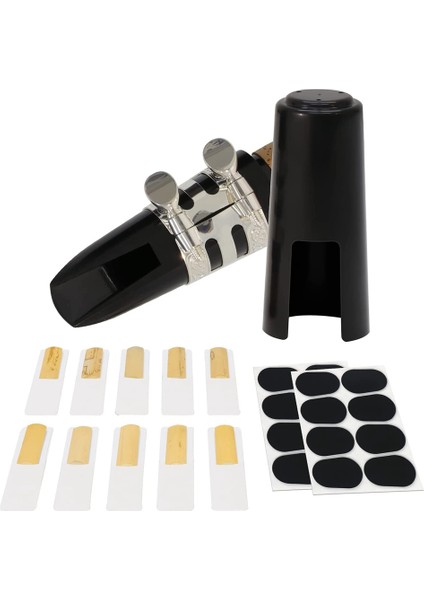 29 Pcs Bb Klarnet Ağızlık Kiti Ligatür, Ağızlık Yastıkları, Klarnet Sazları 2.5 ve Siyah Plastik Kapak Içerir (Yurt Dışından)