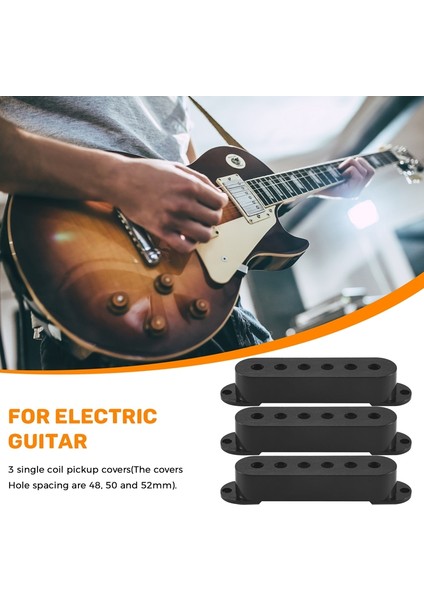 3pcs Dayanıklı Gitar Pikap Kapağı Hacim Tonu Düğmeleri Anahtar Ipucu Seti, Siyah (Yurt Dışından) indirimleri