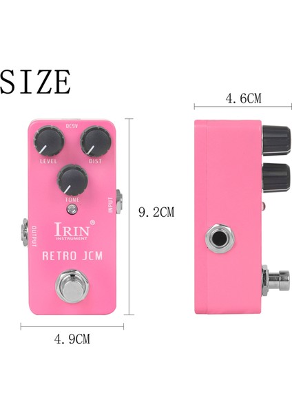 Irin Efekt Elektro Gitar Etkisi Pedalı Gerçek Baypas Pedalı Metal Muhafaza Gitar Aksesuarları (Retro Jcm) (Yurt Dışından) modelleri