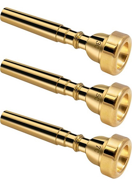 3 Paket Trompet Ağızlığı 3c 5c 7c Trompet Aksesuarları, Yeni Başlayanlar Için Pirinç Trompet Ağızlık (Altın) (Yurt Dışından)