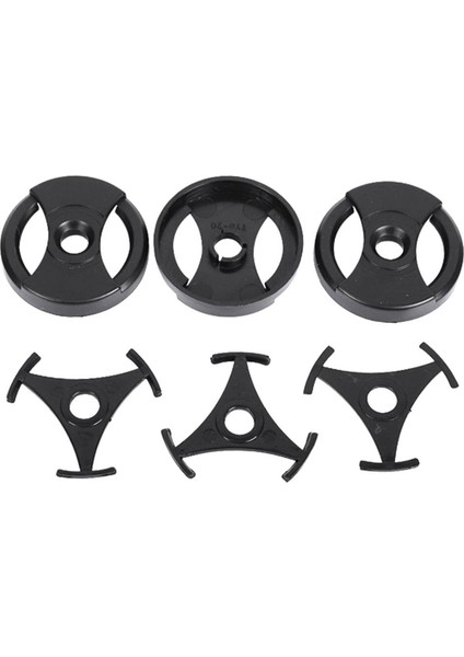 6pcs Siyah 7 Inç 45 Rpm Abs Vinil Kayıt Merkez Delikli Adaptör Pikaplar Için Kayıt (Yurt Dışından)