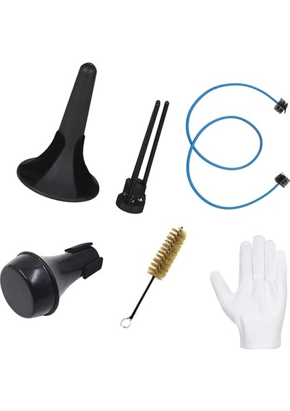 Pirinç Trompet Aksesuarları Braket Braketi + Sabit + Halat Fırçası + Piston Fırçası + Eldivenler (Yurt Dışından) modelleri