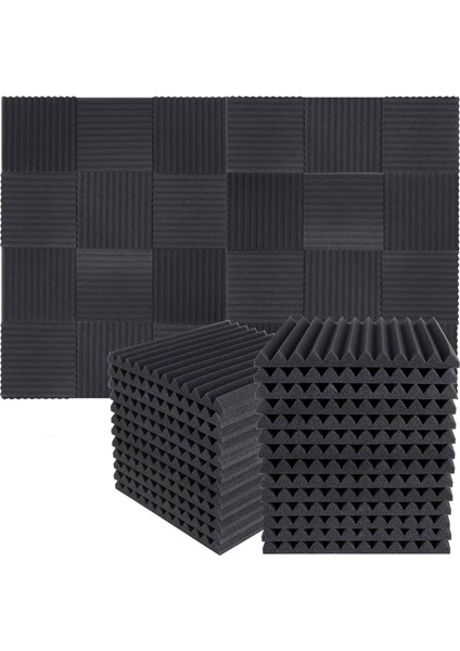 50PCS Akustik Ses Geçirmez Köpük Ses Emici Paneller Studıo Duvarları Için Tavan, 1X12X12INCH (Yurt Dışından) modelleri