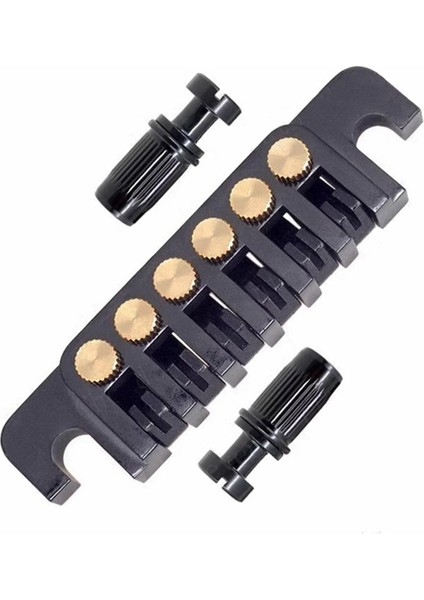 Lp Electric Guitar Tp-6 ​​köprü Çerçeve Durma Çubuğu 70S Köprü Kuyruk Yayını Kuyruk Yayını Dize Kodu Lp/sg/es/epı, Siyah (Yurt Dışından)