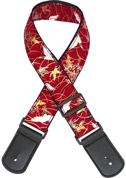 Evrensel Kişiselleştirilmiş Gitar Kayışları - Elektro Gitar Kayışları, Halk Gitar Kayışları, Kırmızı (Yurt Dışından)