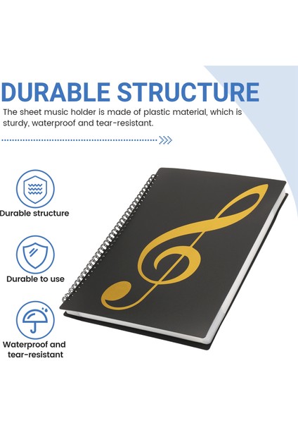 Notalar Klasörü, 60 Sayfa, Notalar/tutucu, Mektup Boyutuna Uyuyor A4, Wribable &amp; Susunable Koro Klasörü (Siyah) (Yurt Dışından) indirimleri