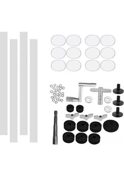 51PCS Zil Standı Kollu Zil Kılıfları Zil Yıkama Taban Kanat Fındıkları Zil Tamburu Yedek Parçaları (Yurt Dışından) modelleri