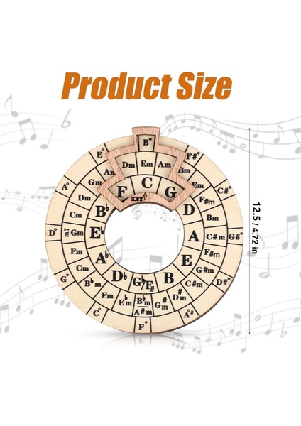 Ahşap Melodi Aracı, Beşinci Yuvarlak Daire Tekerlek Melodi Akor Aracı Müzik Transpoz Aksesuarları Ahşap Akor (Yurt Dışından) fiyatları