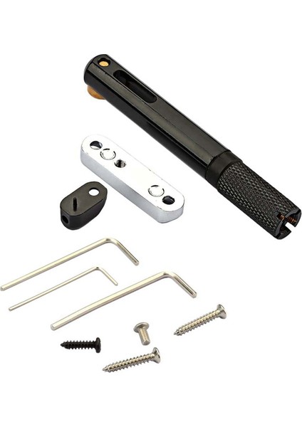 Tek Set Eyer Başsız Elektro Gitar Köprüsü Kuyruk Parçası, Başsız Elektro Gitar Siyahı Için Anahtar (Yurt Dışından)